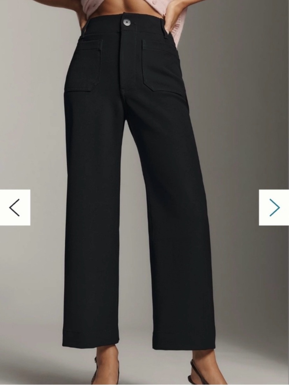 Anthropologie Mauve Colette Black Wide-Leg Pants in Magic Fabric Size 28 - Picture 3 of 4